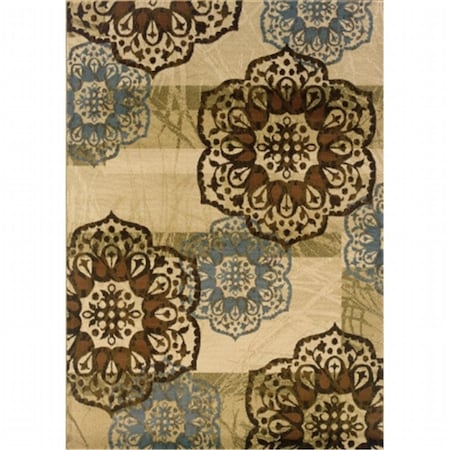 Sphinx By Oriental Weavers Area Rugs, Hudson 2797C 10X13 Rectangle - Beige/ Blue-Polypropylene H2797C305396ST